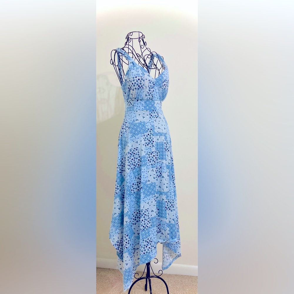 NWT Blue floral dress patchwork